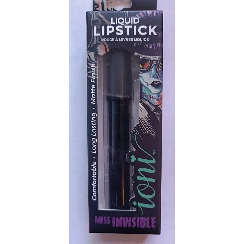 Ioni Liquid Lipstick Classic Horror Queens Miss Invisible Metallic Green & Black